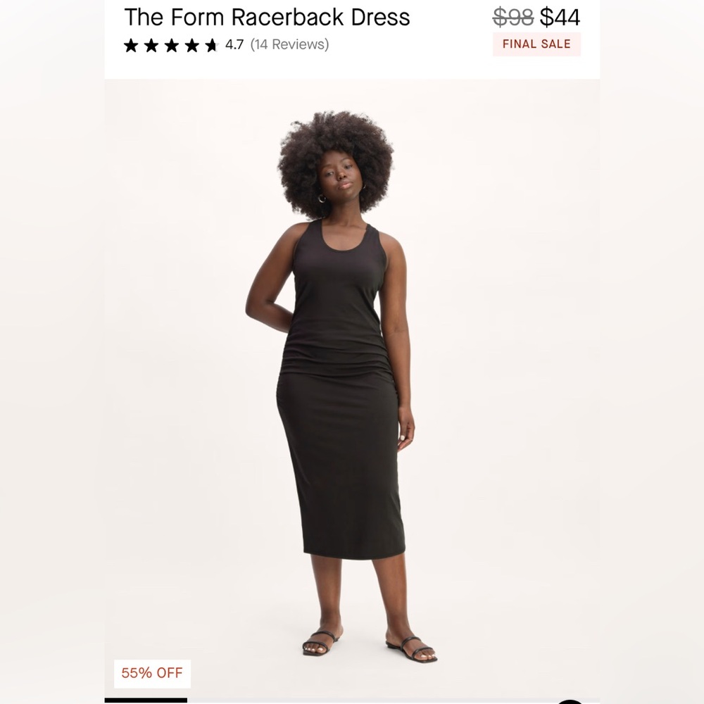 Black Racerback Dress everlane NWT